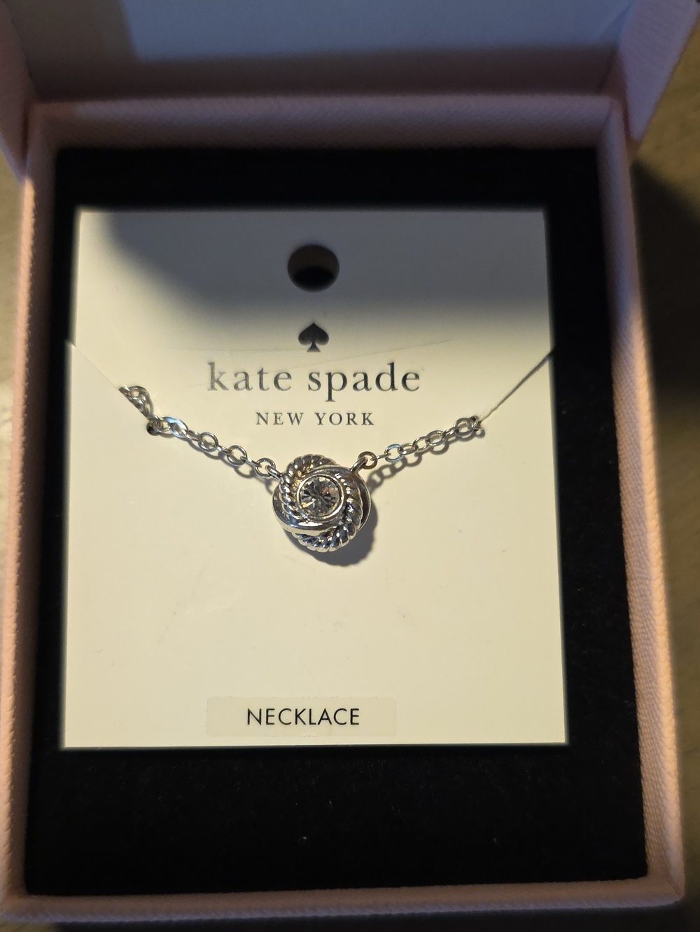 kate spade Silver Twisted Knot Pendant Necklace